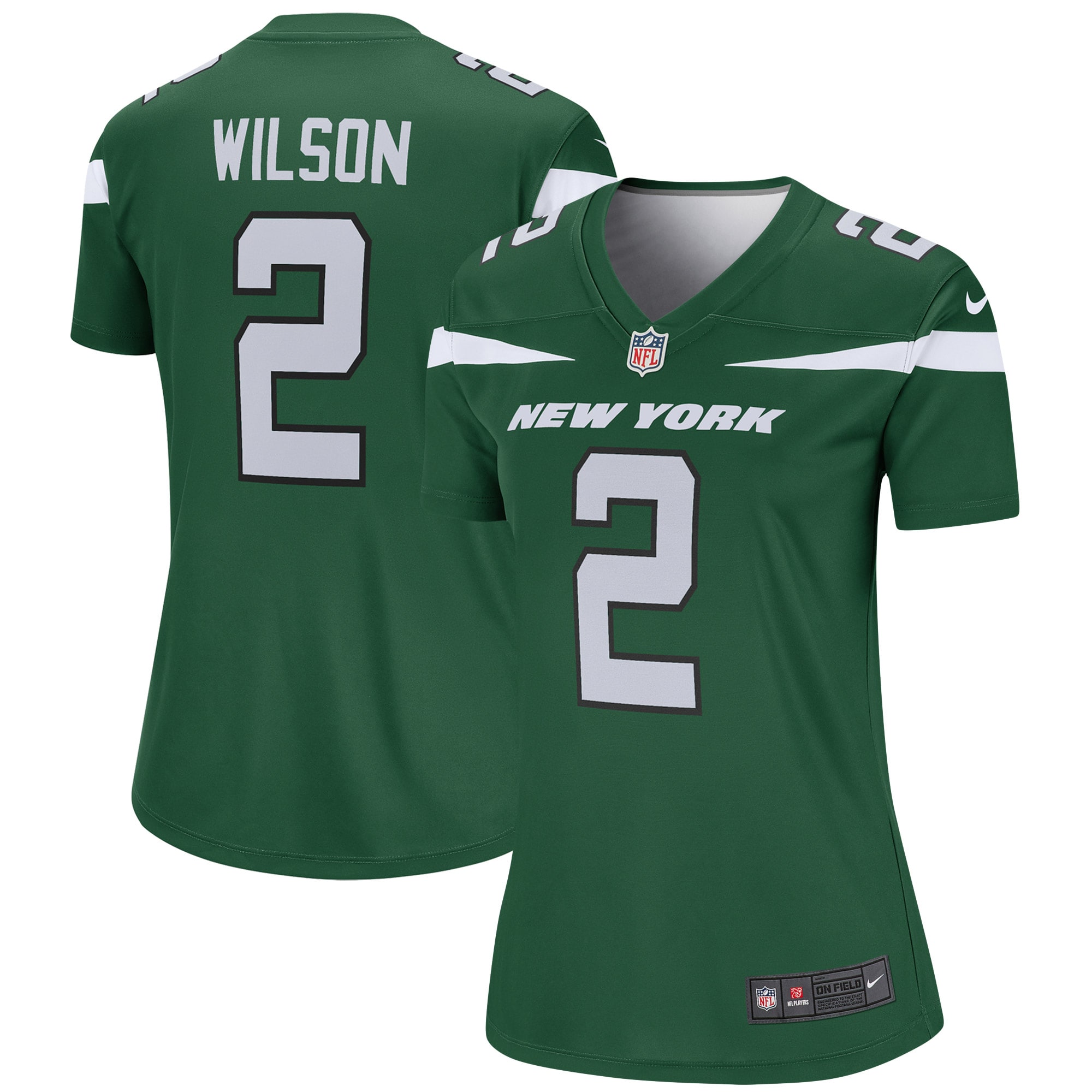 Women's Nike Zach Wilson Green New York Jets Team Legend Player Performance Top